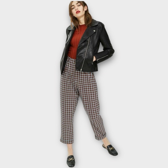 Topshop Rosa Biker Jacket Black Size 10 - Picture 3 of 15